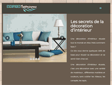 Tablet Screenshot of escapades-interieures.fr